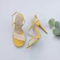 Yellow AJVANI Yellow High Heel Party Barely There Sandals, Image 4 of 6