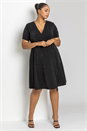 Black Curve Shimmer Wrap Dress, Image 3 of 4