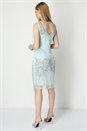Mint  Embellished Flapper Dress, Image 3 of 5