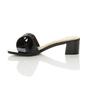  Mid Block Heel Diamante Bow Mules Sandals, Image 3 of 8