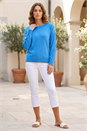 Blue Petite Buttoned Knit Jumper, Image 2 of 4
