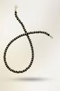 Black Sterling Silver Black Bead Chain Summer Indie Silver Indian Payal Emo Anklet, Image 1 of 3