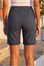 Dark Grey Turn Up Stretch Shorts, Image 3 of 4