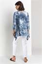 Blue Tie Dye Print Jersey Swing Top, Image 2 of 4