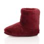 Burgundy Faux Fur Lined Slip On Memory Foam Mules Slippers, Image 3 of 6