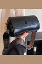 Black 'Whitney' Structured Crossbody Handbag With Shoulder Strap, Image 4 of 4