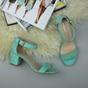 Mint AJVANI Mint Mid Block Heel Ankle Strap Sandals, Image 4 of 6