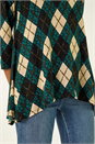 Teal Jacquard Stretch Tunic Top, Image 5 of 5