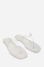 White Rosalyn Glitter Thong Flip Flop Sandals, Image 4 of 6