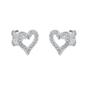 Silver Spero Silver Heart Sterling Silver Stud Earrings, Image 1 of 1