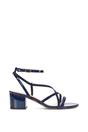 Navy 'Maria' Ankle Strap Low Block Heel Strappy Sandals, Image 1 of 5