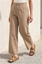 Tan Petite Stitch Detail Trouser, Image 2 of 4