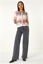 Denim Fluffy Ombre Knit Cardigan, Image 3 of 6