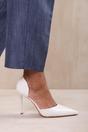 White 'Aspen' Pointed Toe Stiletto High Heels, Image 4 of 4