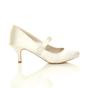 Ivory Mid Heel Mary Jane Court Shoes, Image 2 of 6