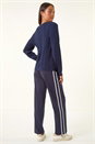 Navy  Petite Button Cable Knit Jumper, Image 3 of 5