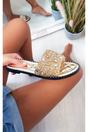 Gold iKrush Gold Sofie Embellished Slip On Sandals, Image 2 of 8