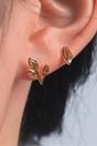 Silver Mia Gioielli Silver Sterling Silver Olive Leaf Mismatched Studs, Image 2 of 3