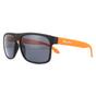 Black Rectangle Black with Orange Rubbertouch Black Polarized Sunglasses, Image 2 of 4