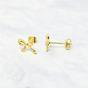 Gold Cute Bow Tie Bowknot Gold Plated Everyday Stud Earrings, Image 2 of 2