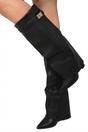Black Myla Skirted Fold Over Buckle Pointed Toe High Boots, Image 1 of 5