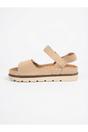 Beige iKrush Beige Violet Suede Platform Sandals, Image 6 of 8