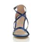 Navy Blue Mid Heel Crossed Straps Wedding Bridal Sandals, Image 6 of 6
