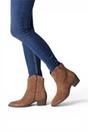 Camel Suede Leather Cowboy Western Ankle Boots, Image 5 of 8