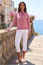 Pink Tie Neck Soft Knit Cardigan, Image 2 of 4