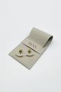 Gold Heart Pearl Earrings, Image 3 of 3