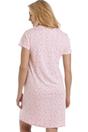 Pink Camille Lingerie Pink Ditsy Rose Floral Print Cotton Nightshirt, Image 3 of 5