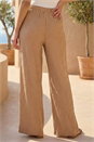 Biscuit Dusk Crinkle Wide Leg Stretch Trouser , Image 2 of 4