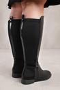 Black 'Parker' Stretch Wide Calf Knee High Boots, Image 4 of 4