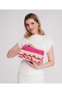  Saffira - Straw Clutch Bag - Hot Pink, Image 3 of 3