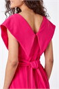 Pink Cross Front Midi Dress, Image 5 of 5