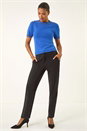 Royal Blue Embellished Knitted Top, Image 2 of 5