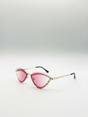 Pink Cat-Eye Sunglasses in Pink, Image 3 of 5