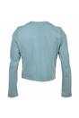 Sky Blue "Ethel" Real Leather Collarless Jacket, Image 3 of 3