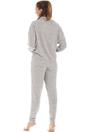 Light Grey Comfy Fit Marl Hacci Pyjama set, Image 3 of 5