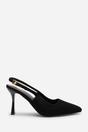 Black 'Tiana' Pointed Toe Sling Back Mid Heel, Image 2 of 6