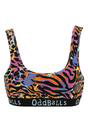 Black Ladies Colourful Comfy Cotton Bralette | Soft Everyday Wireless Bra Top, Image 1 of 4