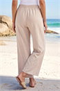 Stone Cropped Linen Blend Trouser, Image 3 of 4
