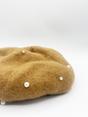 Dark Orange Faux Pearl Felt Beret, Image 4 of 7