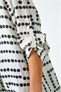 Ivory  Geo Polka Dot Print Longline Shirt, Image 5 of 5