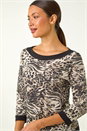 Natural Animal Print Holgraphic Top, Image 5 of 5