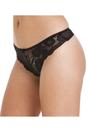 Black 2 Pack Floral Lace Thong, Image 4 of 4