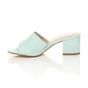 Mint AJVANI Mint Mid Block Heel Peep Toe Mules Sandals, Image 3 of 6