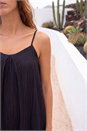 Black Textured Pleat Midi Dress, Image 4 of 4