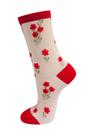 Red Ditsy Floral Bamboo Socks, Image 1 of 2