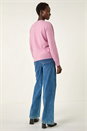 PINK Sparkly Heart V-Neck Knit Jumper , Image 3 of 5